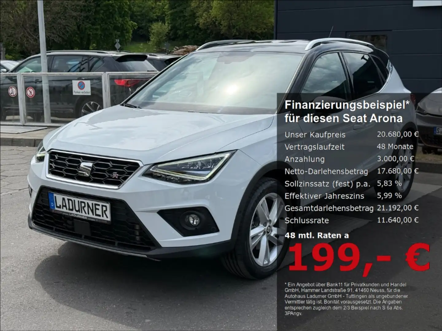 SEAT Arona FR 1.5 TSI DSG *NAVI+PDC+KESSY+AHK+KAMERA* Wit - 1