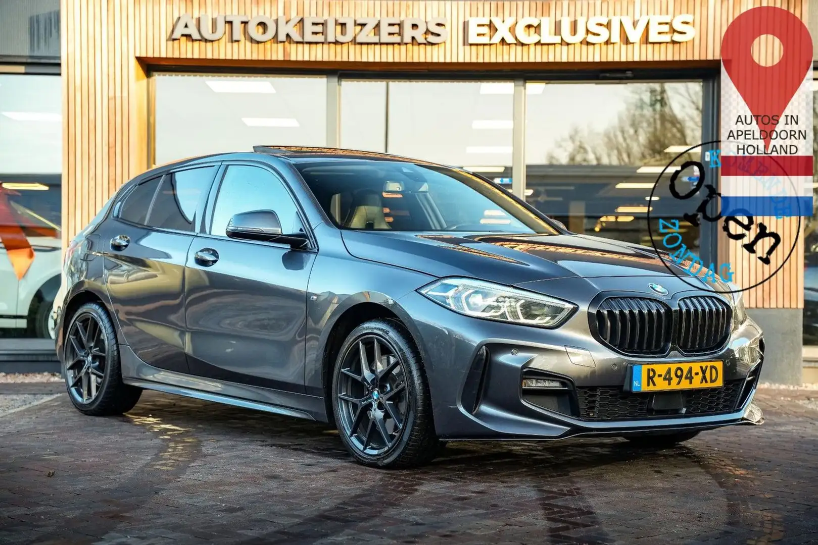 BMW 120 1-serie 120d xDrive High Executive Edition M Grau - 1