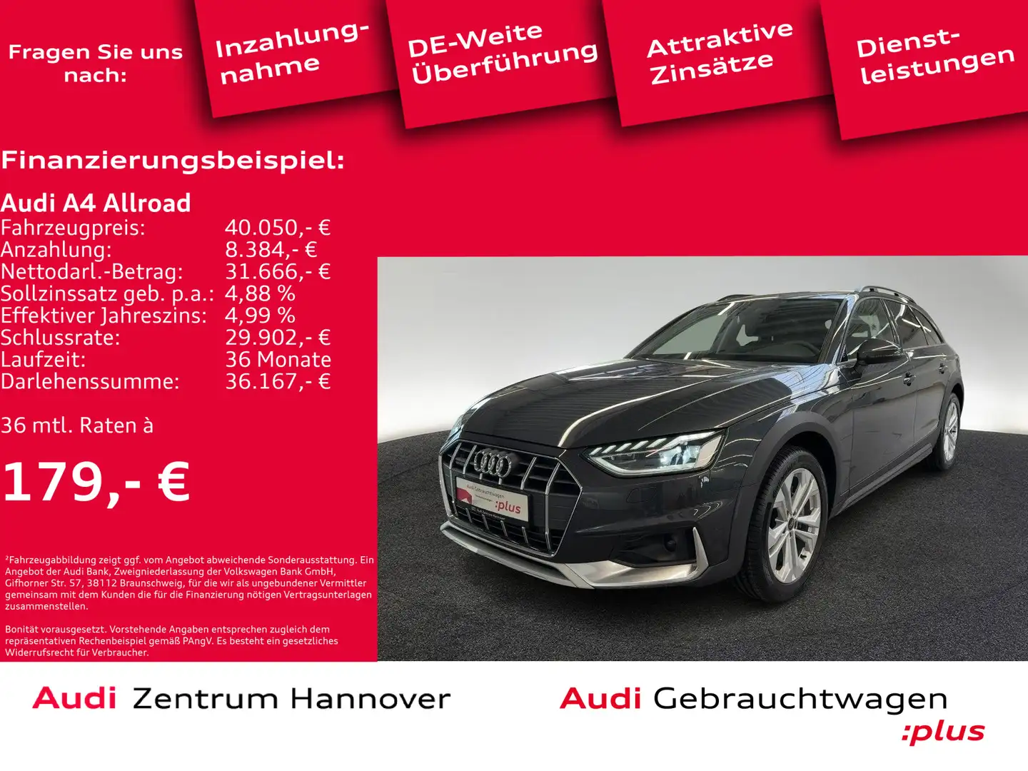Audi A4 allroad A4 allroad quattro 40 TDI AHK LED virtual Cockpi Grau - 2