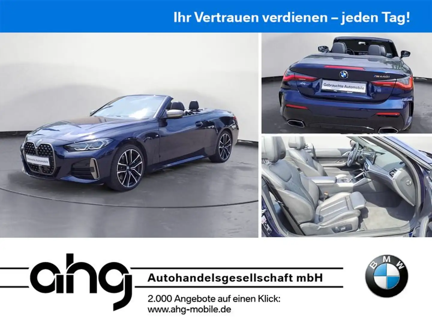 BMW M440i xDrive Cabrio Laser ACC 360° Bleu - 1