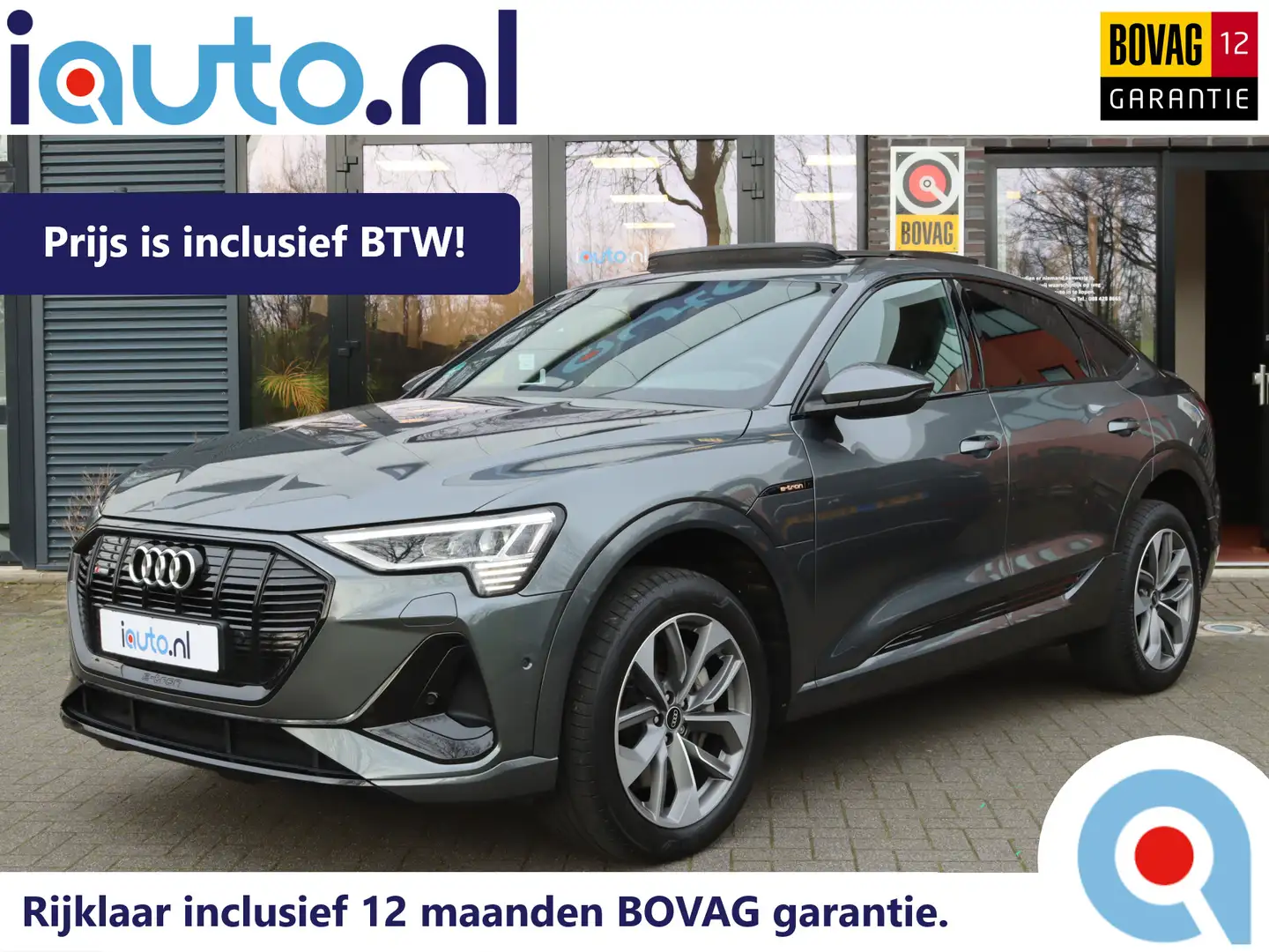 Audi e-tron Sportback 55 quattro S-Line 95 kWh Pano/Matrix LED Grijs - 1