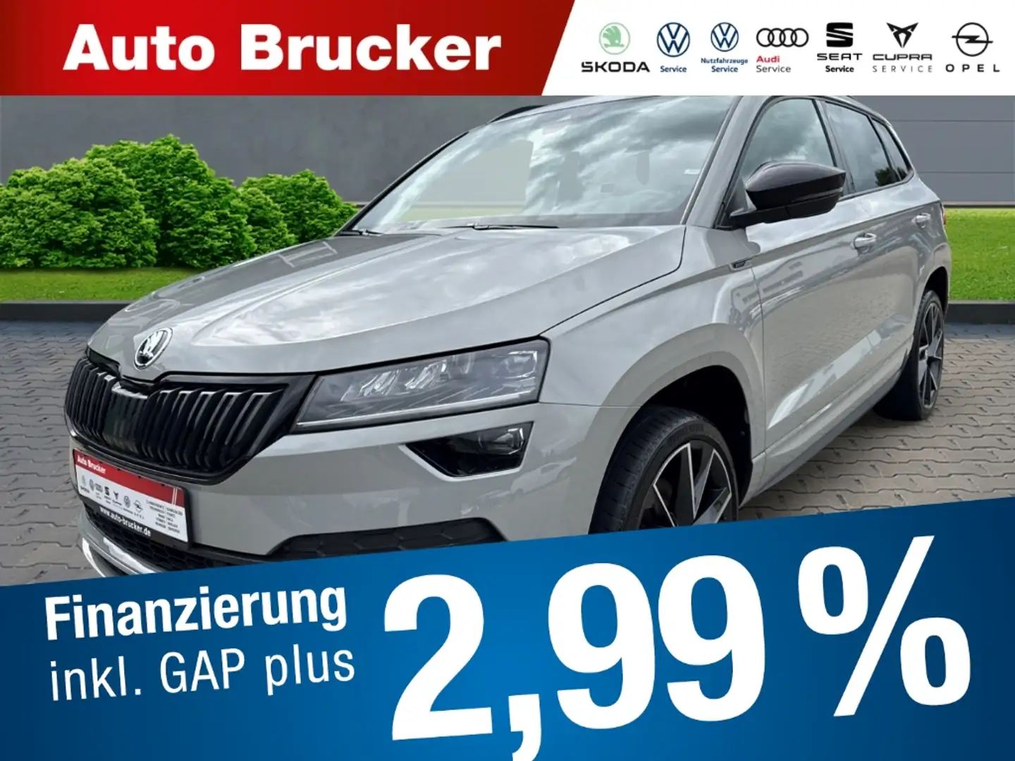 Skoda Karoq Sportline 1.5 TSI ACT+Anhängerkupplung+Alufelgen+N Grau - 1