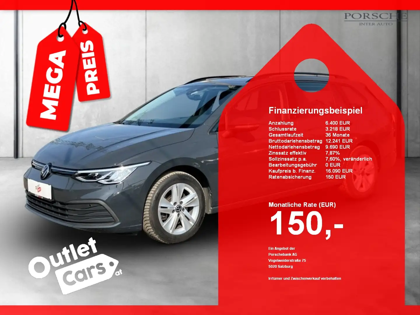 Volkswagen Golf VIII Var 2.0TDI Life DSG LED+RADAR+MEGAPREIS Grau - 1