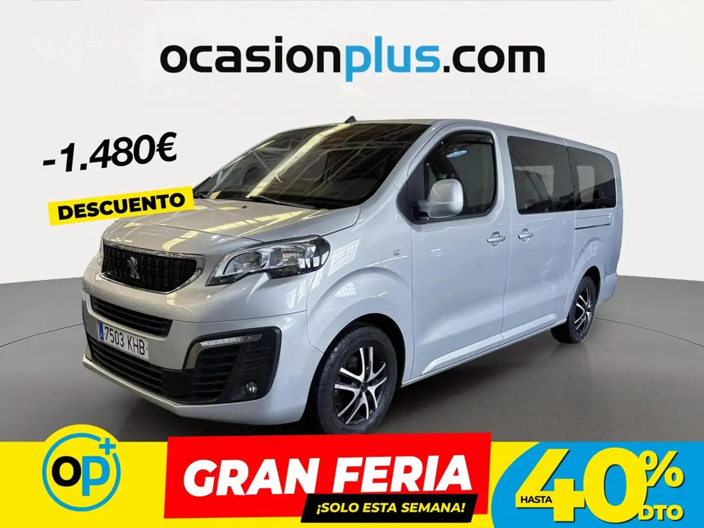 Peugeot Traveller 1.6BlueHDI Business Long 115 Gris - 1