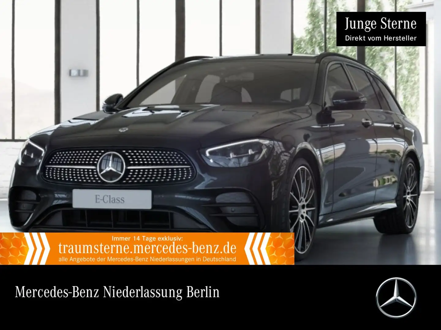 Mercedes-Benz E 400 d T 4M AMG+NIGHT+PANO+LED+FAHRASS+BURMESTER Schwarz - 1