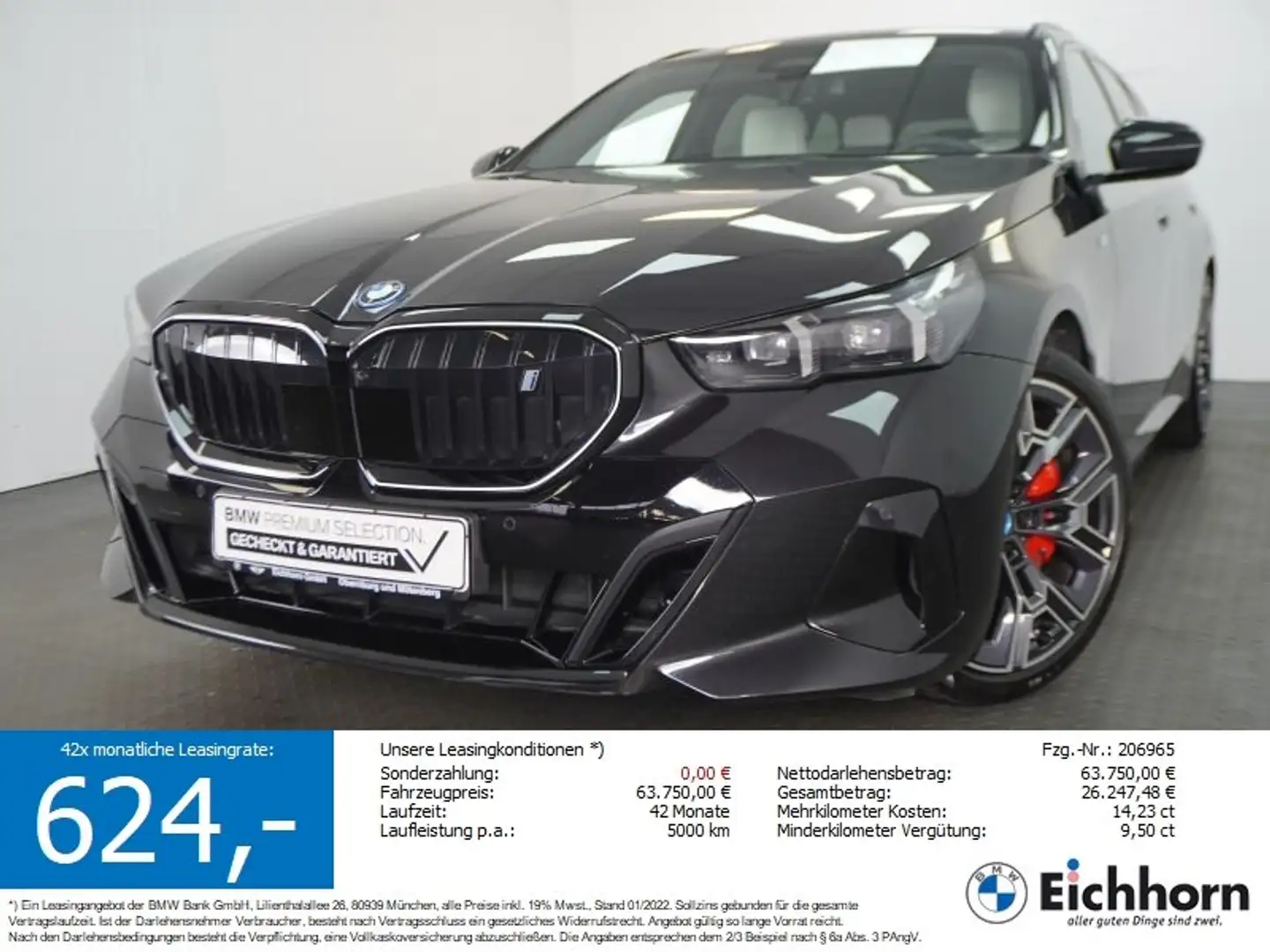 BMW i5 eDrive40 Touring M Sportpaket Pro *PGSD.ACC* Zwart - 1