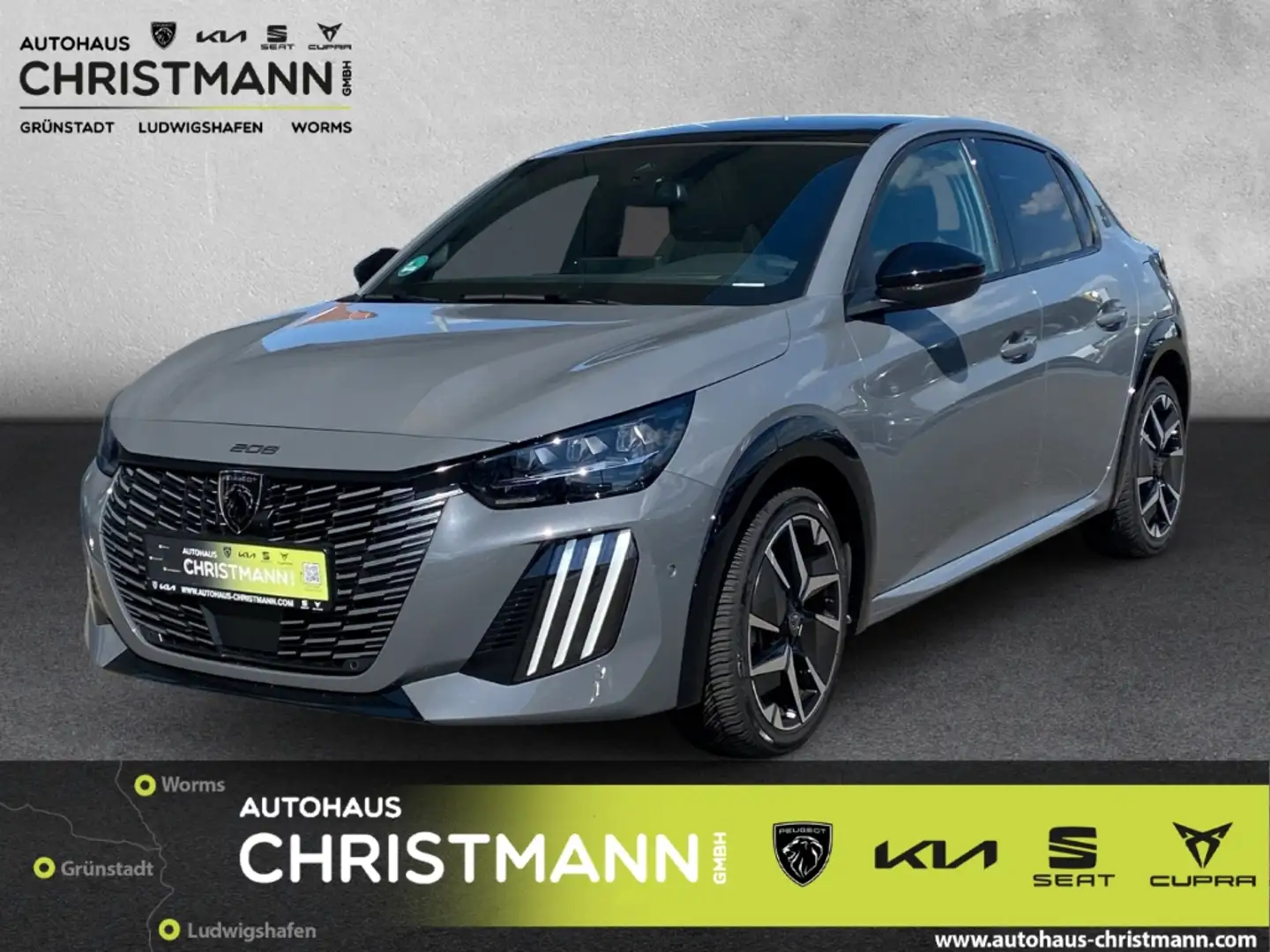 Peugeot 208 GT 1.2 PureTech 100 EU6e *Navi*RFK*Sitzh.*LED*AWR* Grau - 1
