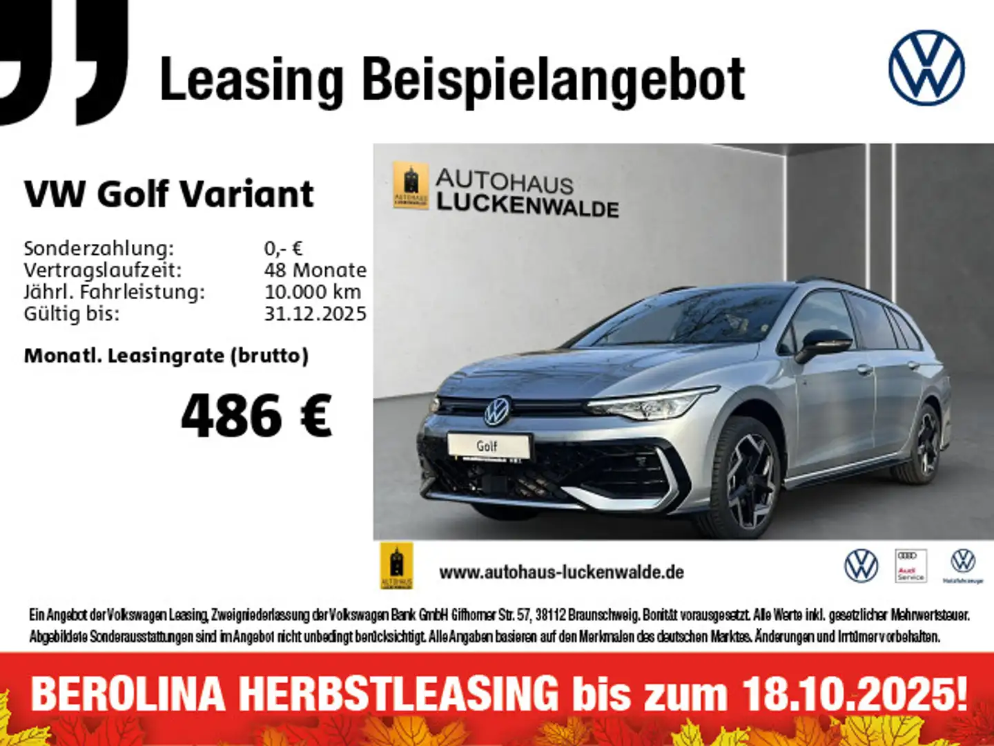 Volkswagen Golf Variant Golf VIII Variant 1.5 eTSI R-Line DSG *HuD*LED+* Argento - 1