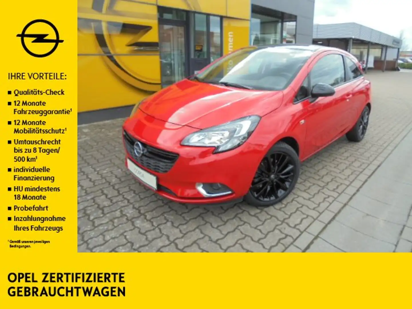 Opel Corsa 1.4 Turbo Color Edition Klimaautomatik/SHZ/LHZ/PDC Rood - 1