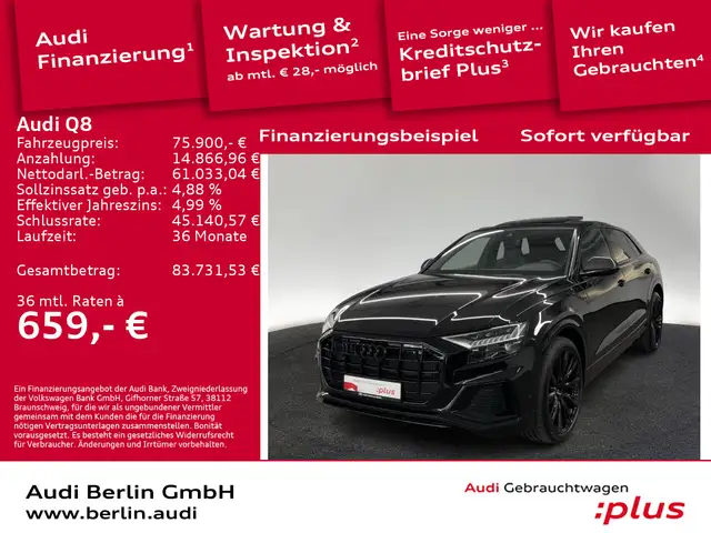 Audi Q8 50 TDI qu.tiptr. AHK STDHZG MATRIX RFK PANO