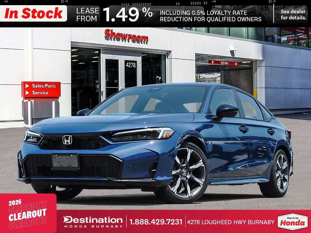 BLUE LAGOON PEARL 2026 Honda Civic Hybrid Sedan Front-Wheel Drive Automatic