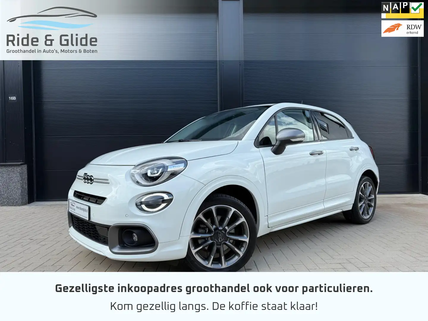 Fiat 500X 1.5 Hybrid Sport 2024 20dkm leer automaat btw gara Wit - 1