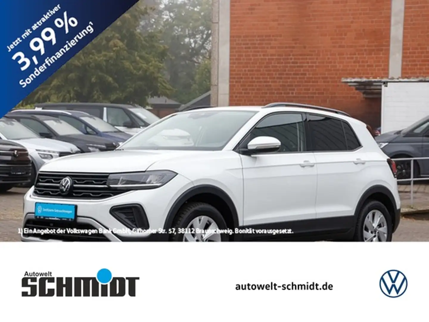 Volkswagen T-Cross 1.0TSi DSG Life NaviMedia ACC Alu Sitzheiz. LED... Weiß - 1
