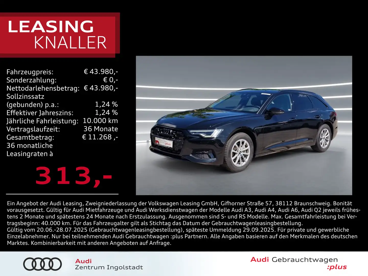 Audi A6 Avant 35 TDI MATRIX Pano AHK ACC 19" advanced Schwarz - 1
