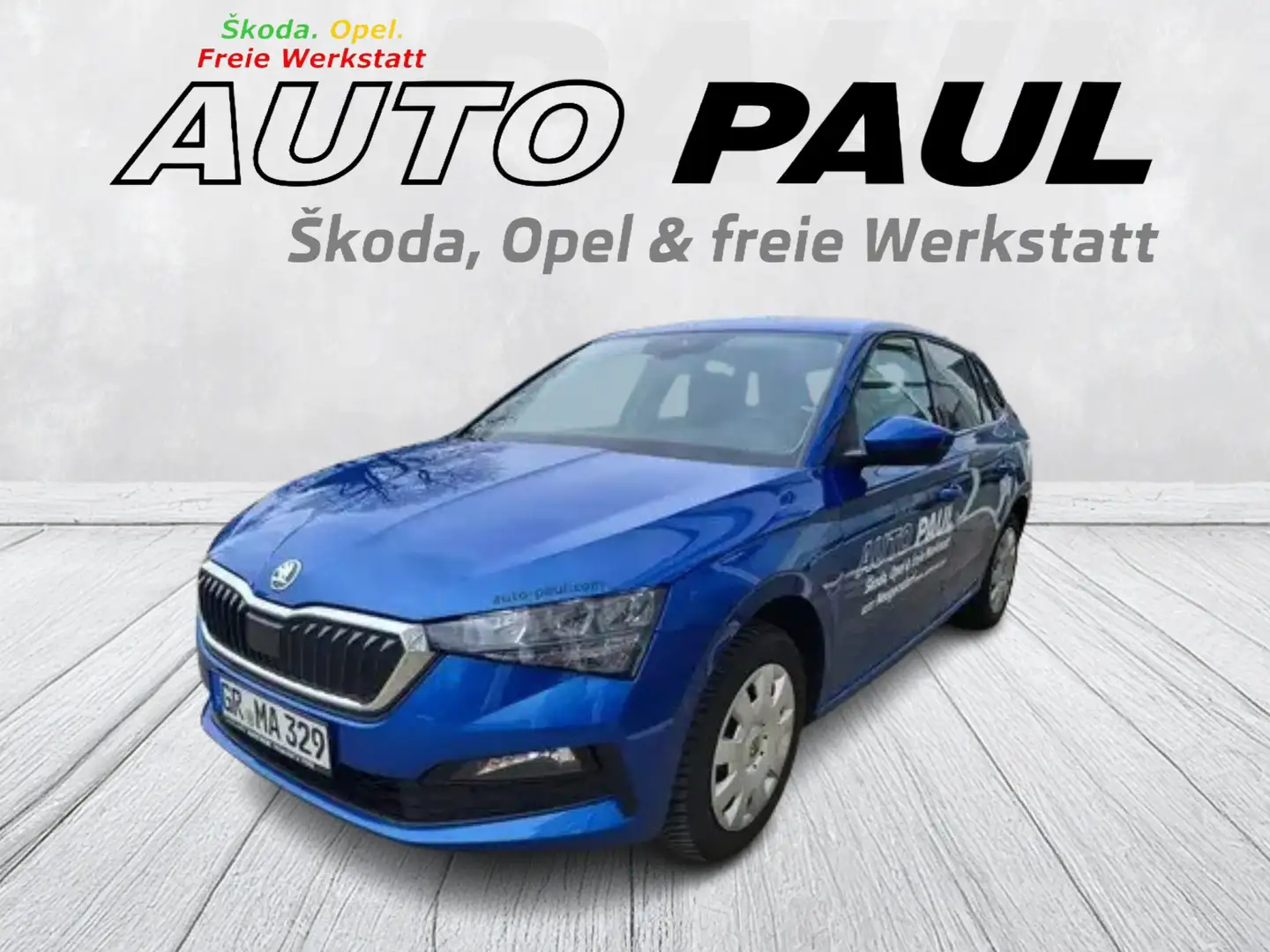 Skoda Scala 1,5 TSI Style*AHK*LMF*Lenkradhz*5J/100TKM Garantie Blau - 1