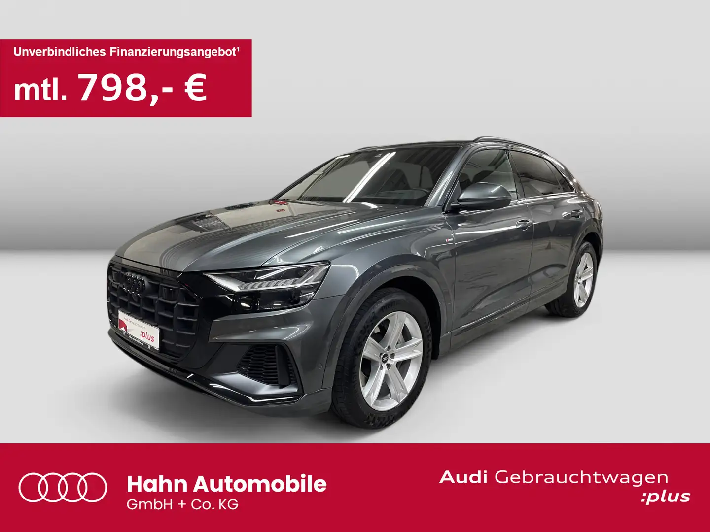 Audi Q8 55TFSIe quattro Tiptrc S-line HD Matrix 360° Noir - 1