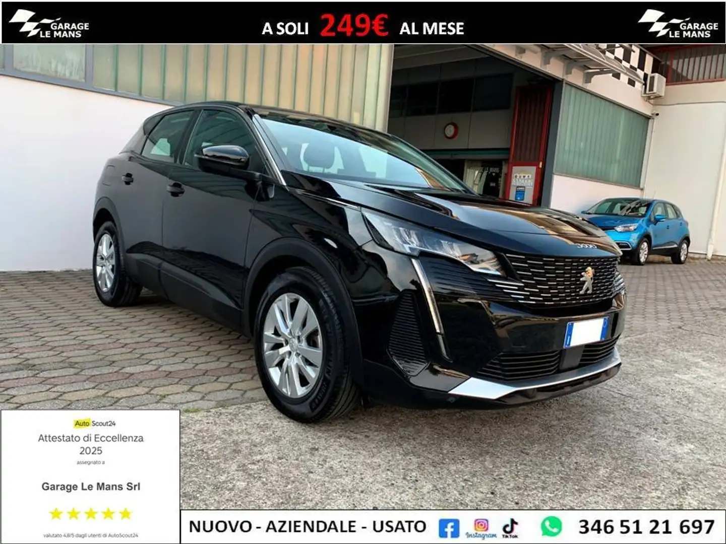 Peugeot 3008 1.5 BLUEHDI BUSINESS NAVI CRUISE TELEC CARPLAY Negro - 1