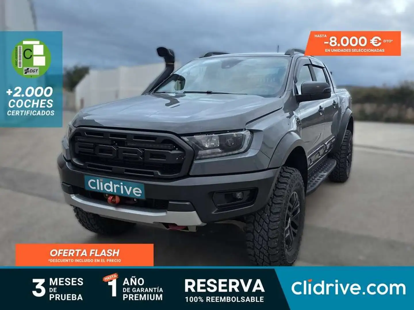 Ford Ranger 2.0 Ecoblue DCb. Raptor 4x4 Aut. 213 Gris - 1
