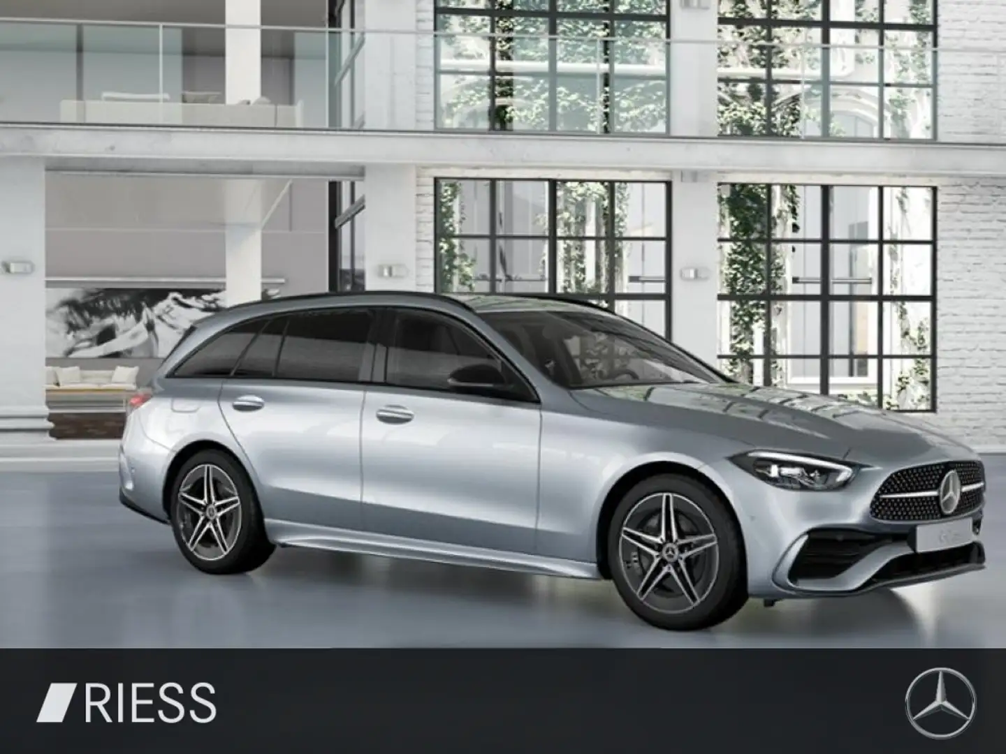 Mercedes-Benz C 220 d T AMG+MBUX+AHK+LED+Distronic+Ambiente+++ Silber - 2