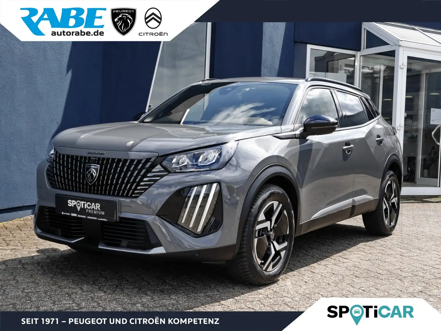 Peugeot 2008 Allure 130 PT Auto+Navi+Kamera 360+ACC+DAB Klima Gris - 1