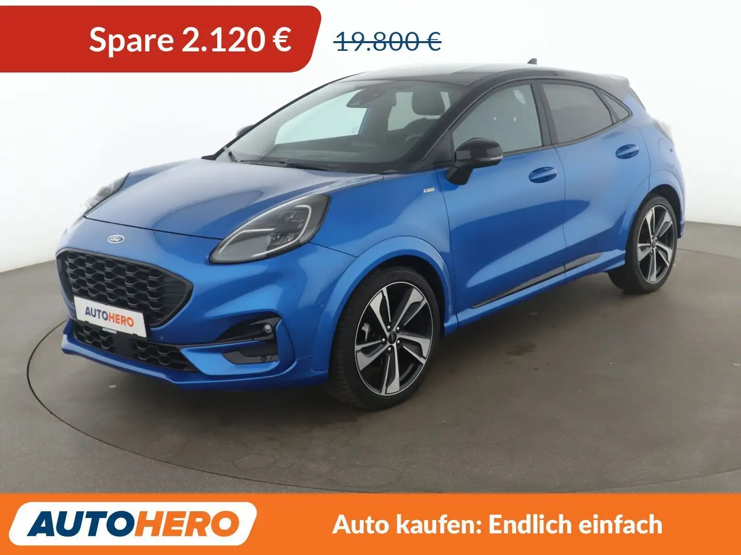 Ford Puma 1.0 EcoBoost ST-Line X*NAVI*LED*ACC*CAM*PDC*SHZ* Bleu - 1