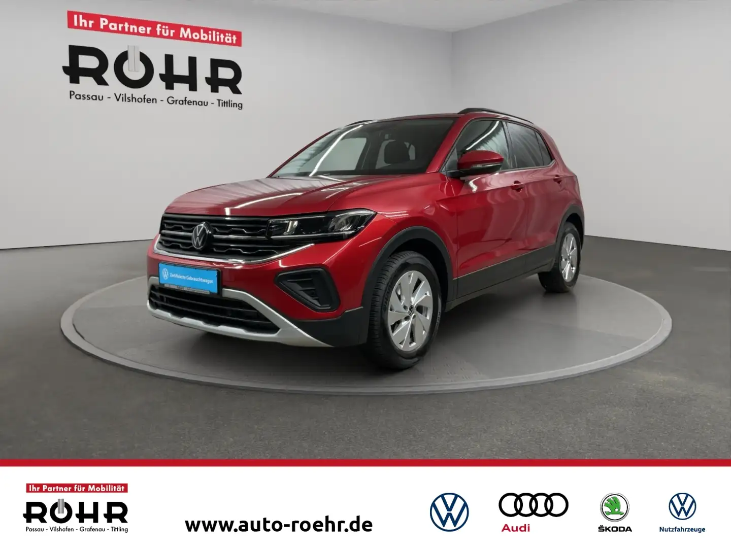 Volkswagen T-Cross Life (06/2029Garantie.AHK.Sitzheizung) 1.0 TSI Rot - 1
