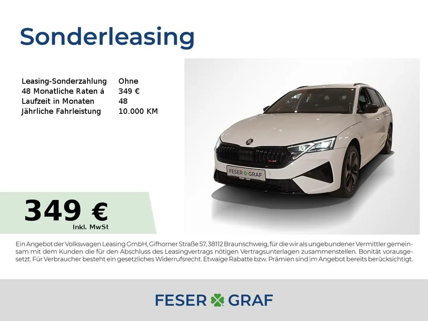 Skoda Octavia Combi RS 2,0 TSI DSG - AHK,NAVI,SHZ,ACC Weiß - 1