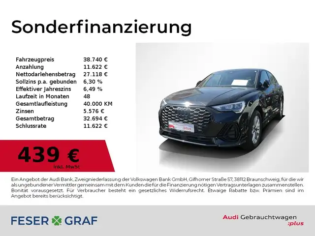 Audi Q3 Sportback 35 TFSI S tronic S Line Kamera,AHK