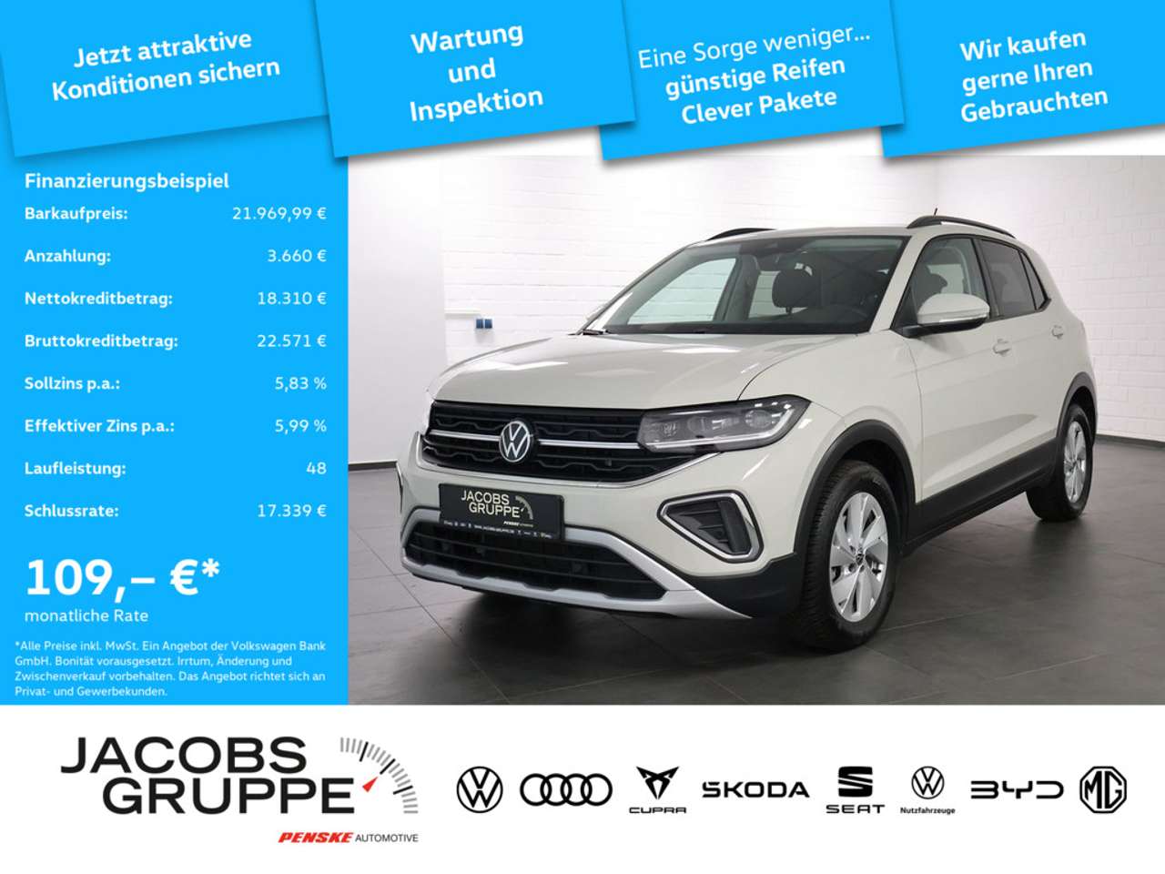 Volkswagen T-Cross 2025 — 1.0 TSI Life DSG,Navi,Matrix,RFK
