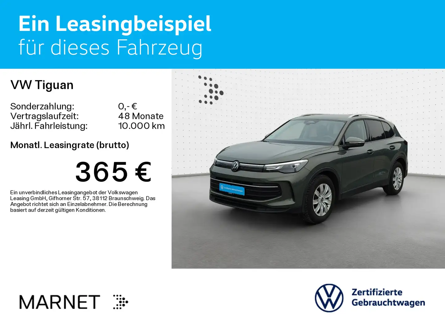 Volkswagen Tiguan 2.0 TDI DSG Life* Navi*AHK*Kamera*IQ-Driv Grün - 2