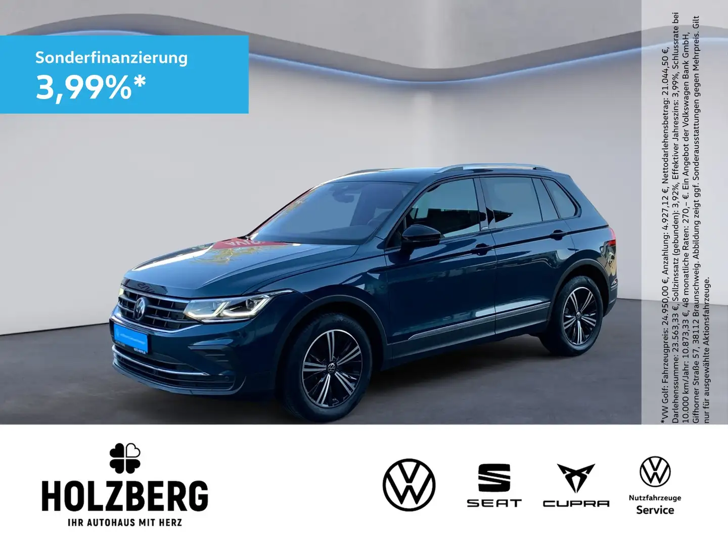 Volkswagen Tiguan 1.5 TSI United NAVI+MATRIX+ACC+SHZ Blau - 1