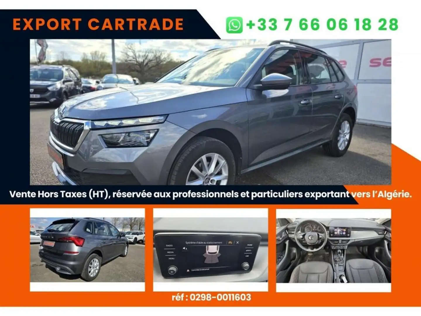 Skoda Kamiq AMBITION 1.0 TSI 110cv DSG7 Prix affiché HORS TAXES special export DEPUIS LA FRANCE Grau - 1