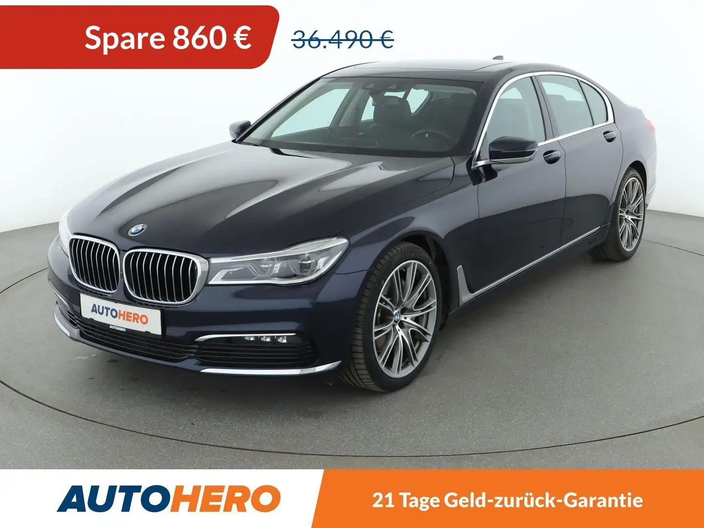 BMW 740 740i Aut.*NAVI*LED*TEMPO*HUD*AHK*360° Modrá - 1