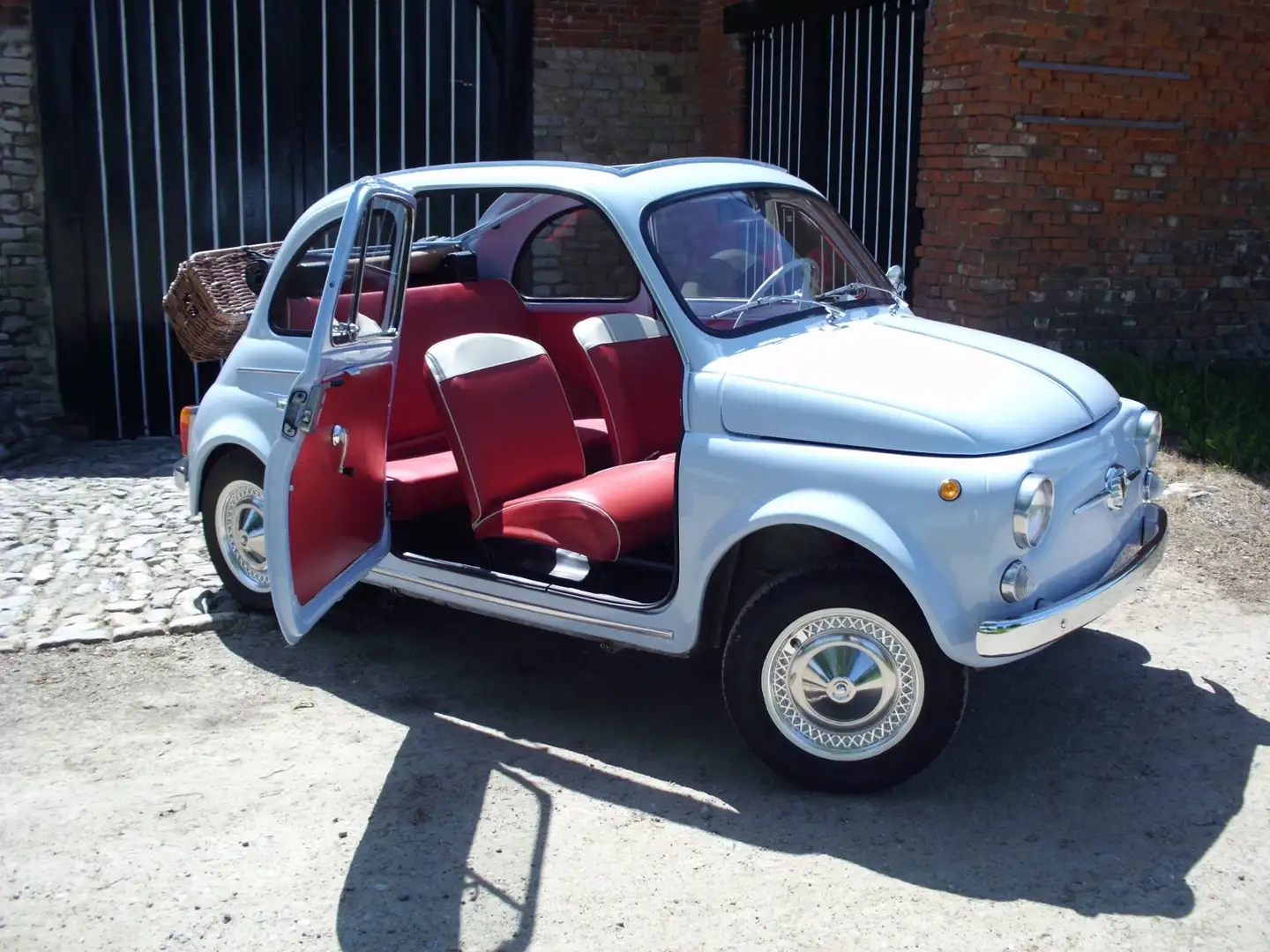 Fiat 500 Modèle décapotable avec portes suicides Blauw - 1