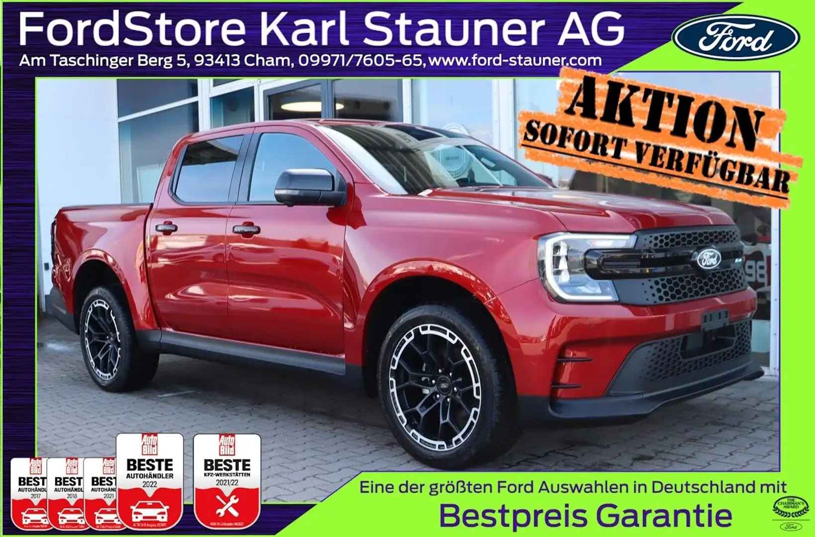Ford Ranger MS-RT DOKA STANDHEIZUNG  AHK 3,99% FIN* Rot - 1