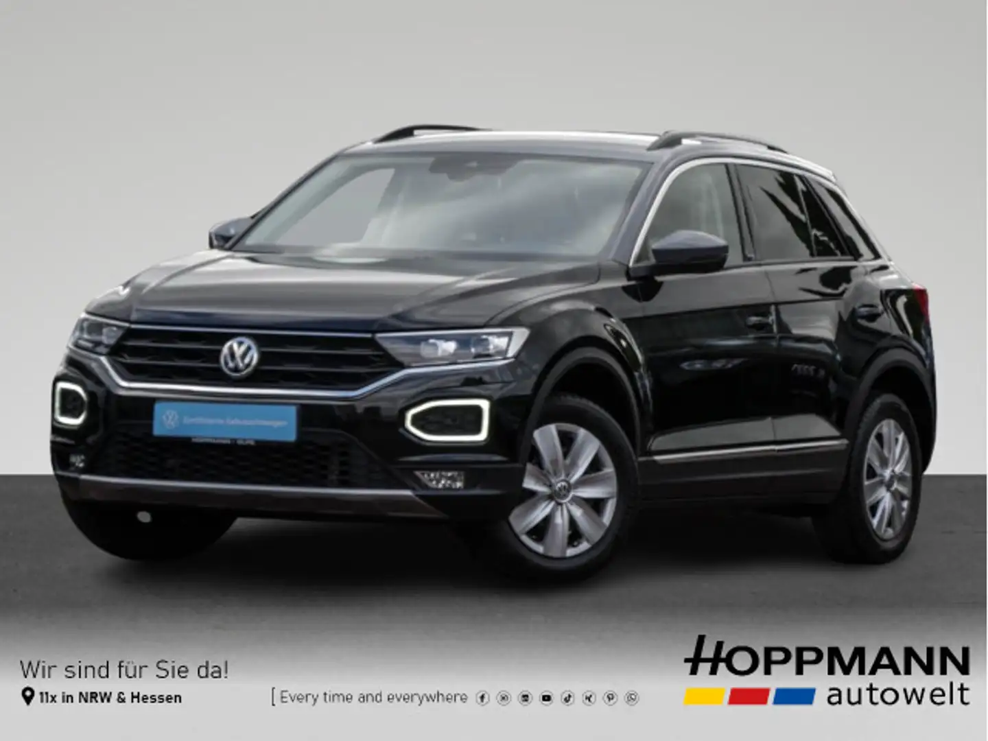 Volkswagen T-Roc 1.5 TSI IQ.DRIVE AHK NAVI E-Heckklappe Kam Schwarz - 1
