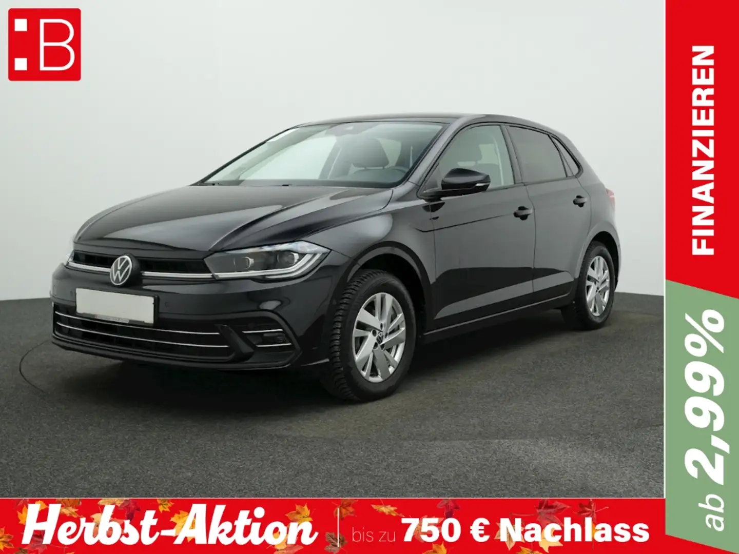 Volkswagen Polo 1.0 TSI Style IQ.LIGHT NAVI KAMERA PARKLENK SHZ Schwarz - 1