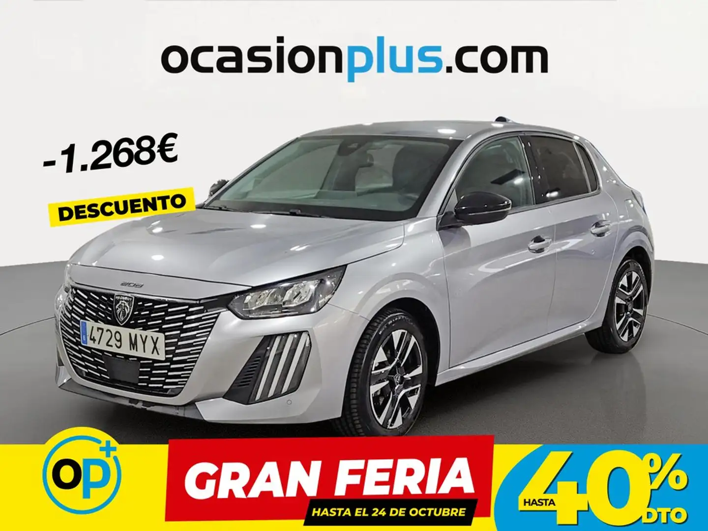 Peugeot 208 1.2 Puretech S&S Allure 100 Gris - 1