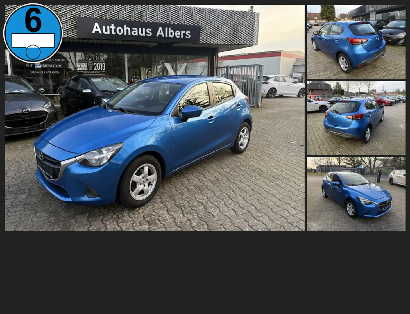 Mazda 2 SKYACTIV-G75 Center-line, Touring-P., Alu-F. Blau - 1