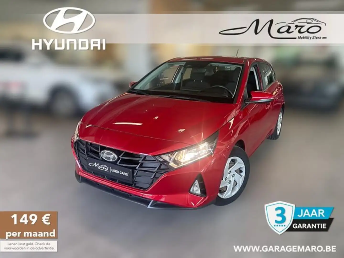Hyundai i20 Air 1.2i | Radio, Airco, Bluetooth,... | Rood - 1