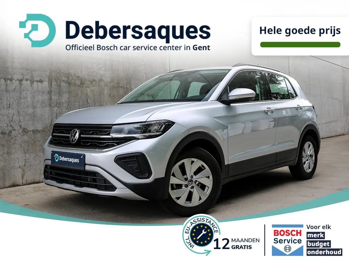 Volkswagen T-Cross 1.0 TSI Life FACELIFT/ZETELVERWARMING/PARKEERSENS Zilver - 1
