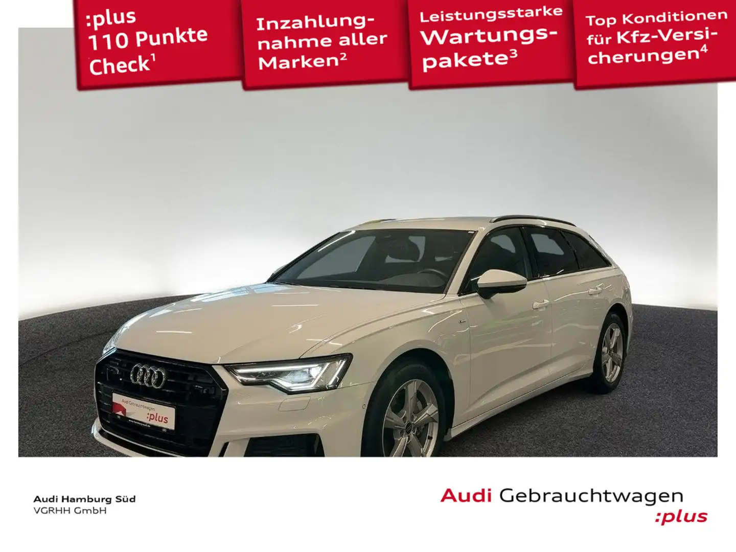 Audi A6 45 TFSI adv. qu. S tronic S LINE/MATRIX Weiß - 1