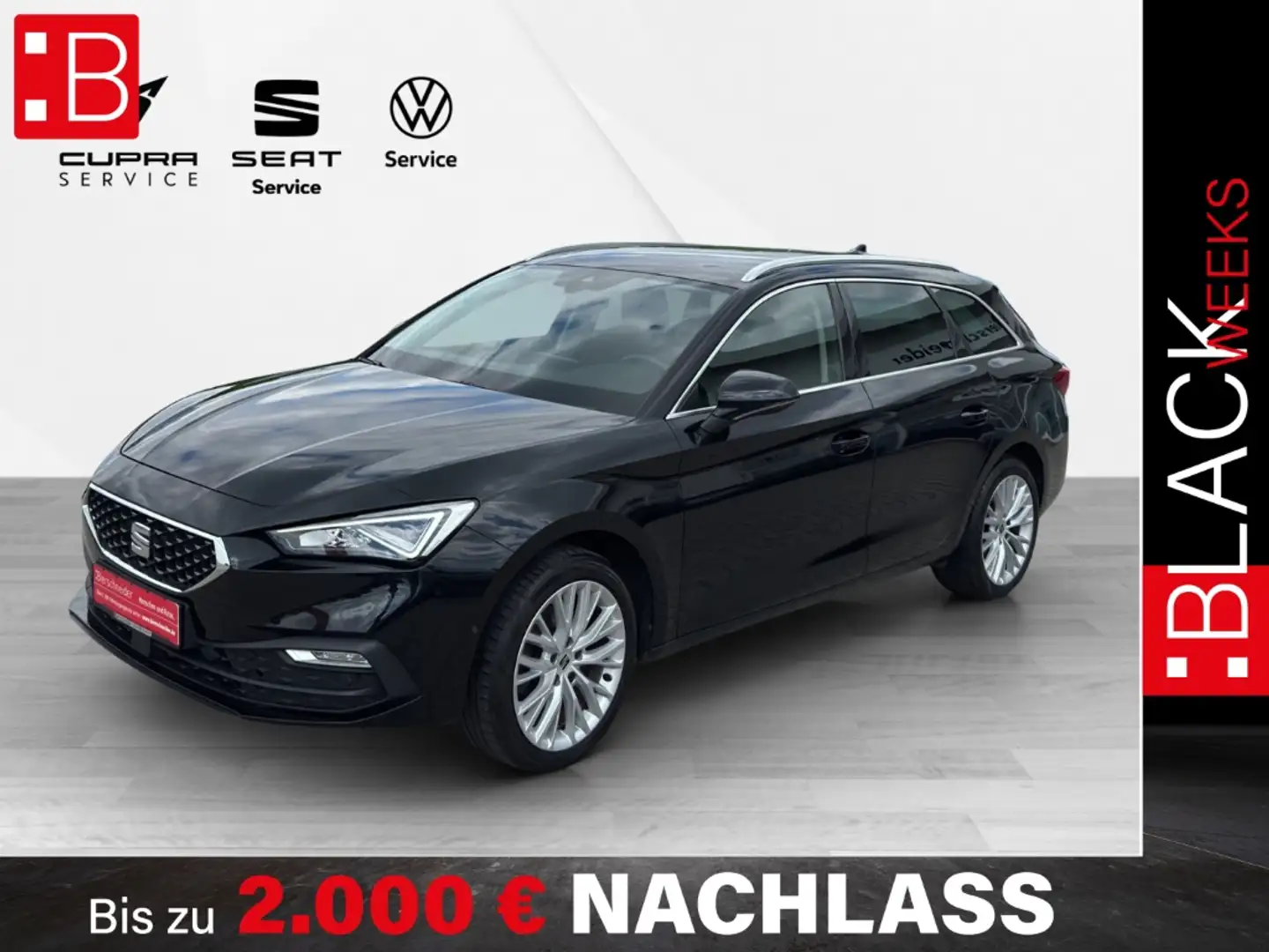 SEAT Leon Sp. 1.5 TSI XCELLENCE eHeck LED Navi Kamera Zwart - 1