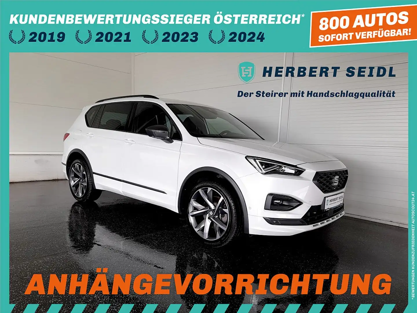 SEAT Tarraco FR-LINE 150/245 DSG *20 ZOLL / DCC / VOLL-LED /... Weiß - 1