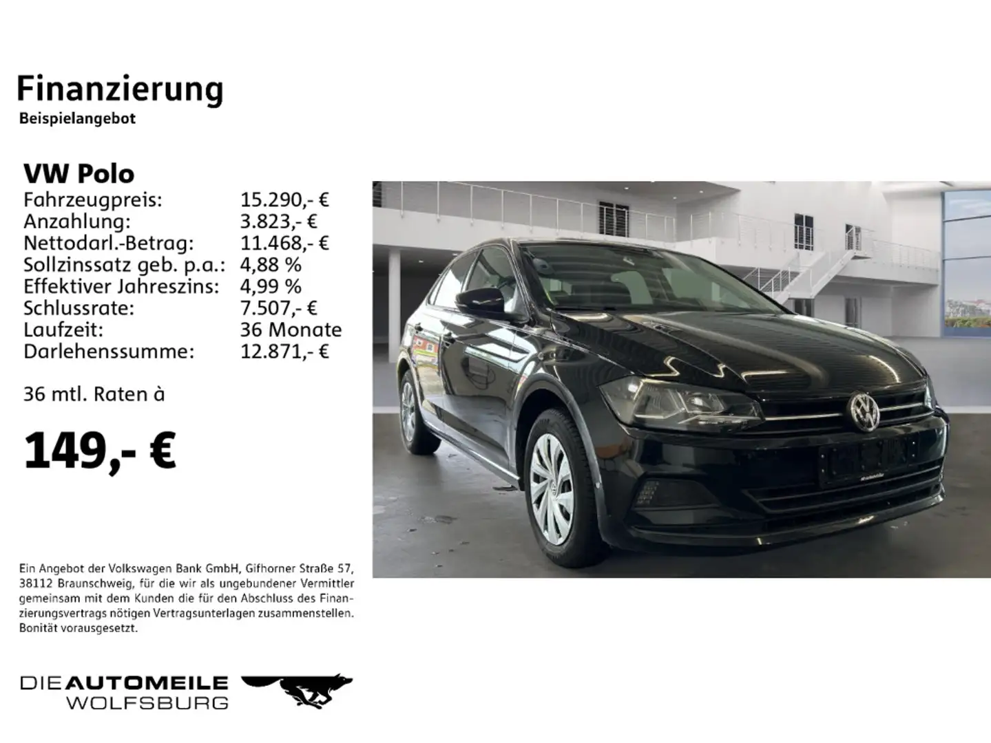 Volkswagen Polo 6 VI 1.0 TSI DSG Comfortline SITZHZ/ACC/CLI Noir - 2