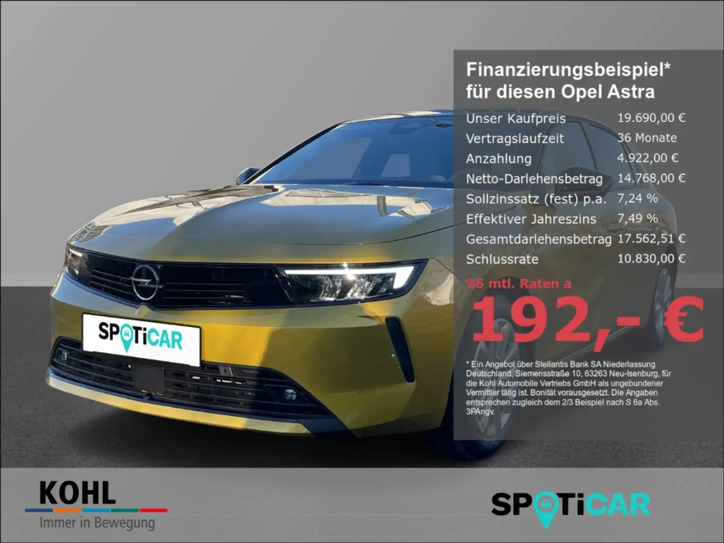 Opel Astra L Elegance 1.2 Turbo AHK LED Navi Keyless Rückfahr Jaune - 1