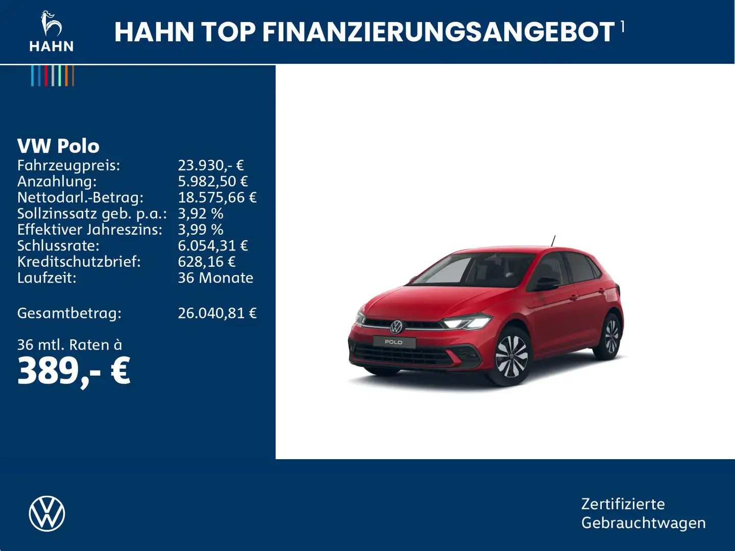 Volkswagen Polo 1.0TSI DSG Goal ACC AHK Cam LED Navi Sitzhe Rot - 2