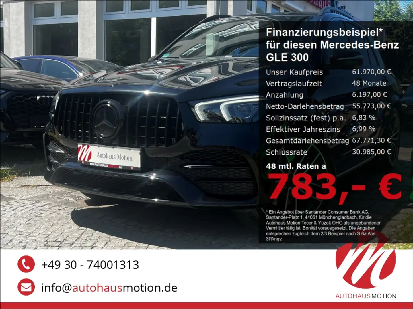 Mercedes-Benz GLE 300 d 4M AMG MULTI PANO 360° LUFT BUR-HIGH-END Negro - 1