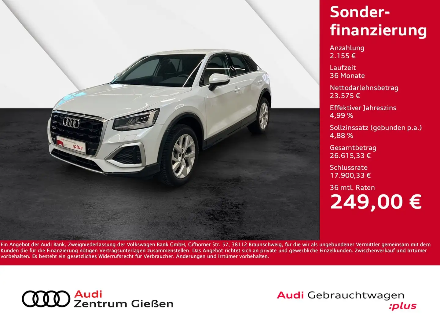 Audi Q2 35 TFSI S tronic advanced LED Smartphone Interface Weiß - 1