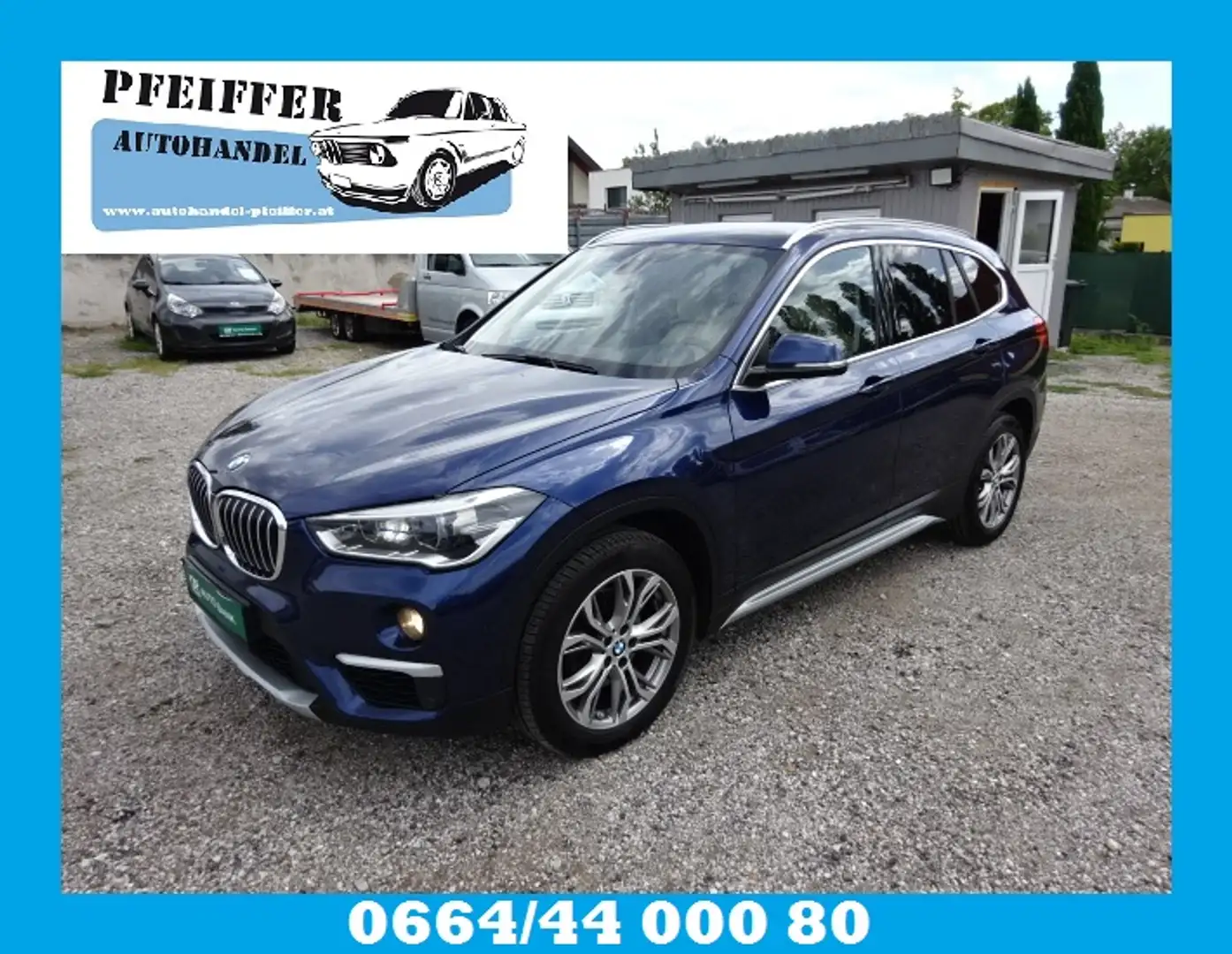 BMW X1 sDrive 18 d xLine Traumzustand Head Up Display 1 Besitz Nichtraucher Top Ausstattung Garagengepflegt innen wie neu Blau - 1